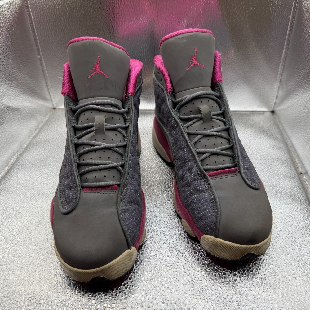 Size 6.5Y Jordan 13 Retro Cool Gray Fusion Pink (GS) Girls Sneakers 439358-029 - Picture 2 of 10